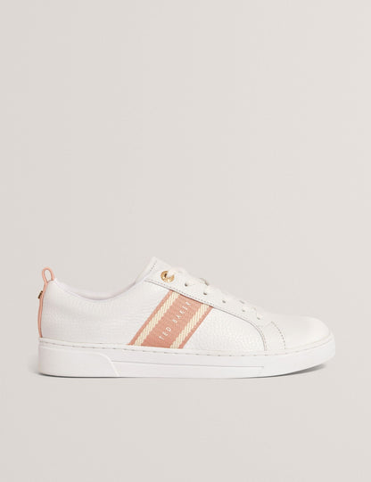 Ted Baker Logo Webbing Leather Trainers Women's