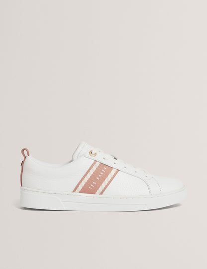 Ted Baker Logo Webbing Leather Trainers Women's