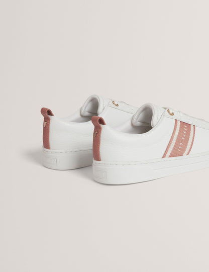 Ted Baker Logo Webbing Leather Trainers Women's