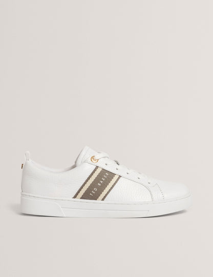 Ted Baker Logo Webbing Leather Trainers Women's