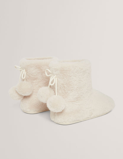 Ted Baker Hamonda Faux Fur Pompom Slipper Boots Women's