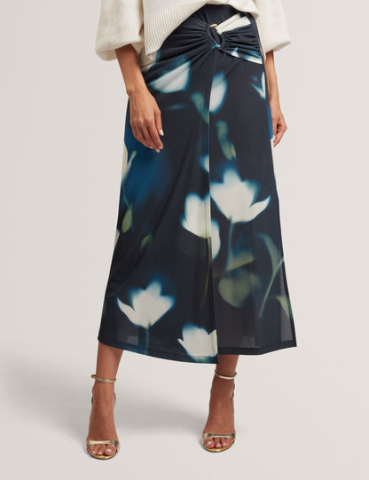 Ted Baker Rhaea Blurred Floral Print Wrap Midi Skirt Women's