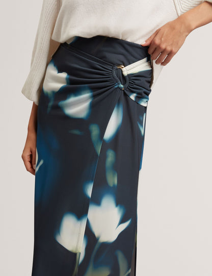 Ted Baker Rhaea Blurred Floral Print Wrap Midi Skirt Women's