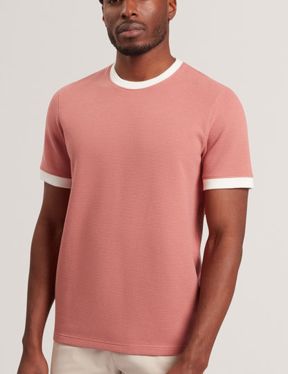 Ted Baker Alarico Waffle Knit Contrast Trim Tshirt