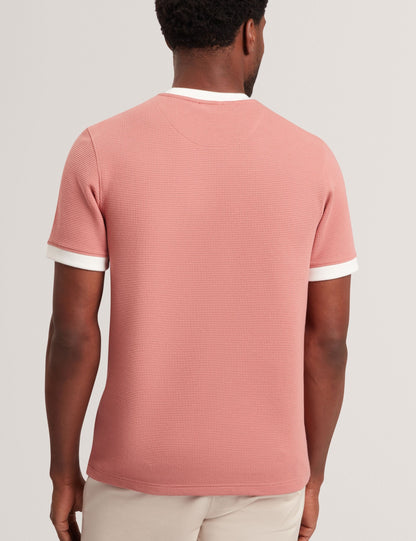 Ted Baker Alarico Waffle Knit Contrast Trim Tshirt