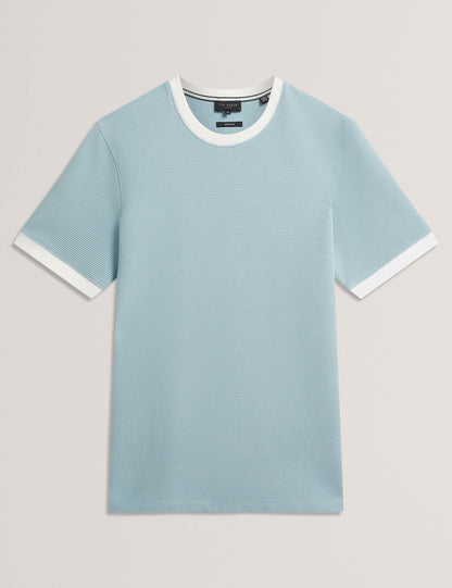 Ted Baker Alarico Waffle Knit Contrast Trim Tshirt