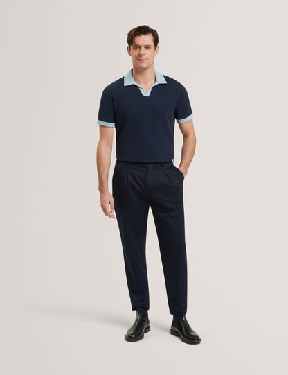 Ted Baker Brioza Waffle Texture Knit Open Neck Polo
