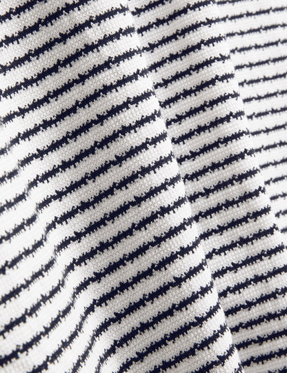 Ted Baker Vexrin Textural Stripe Crew Neck Cotton Tshirt