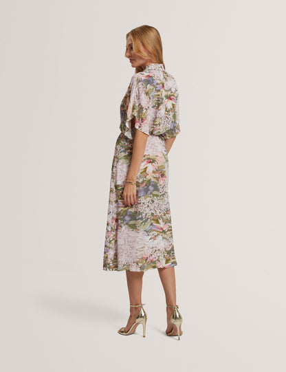 Ted Baker Zarlah Lilypad Print Short Sleeve Shirt Dress Women's