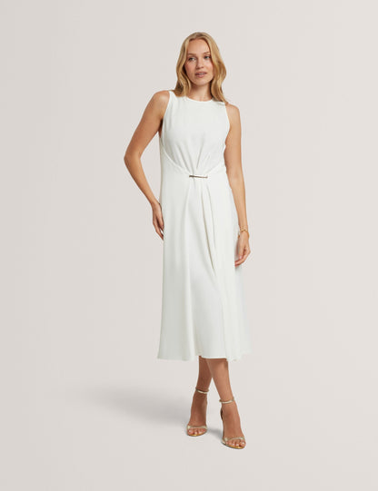 Ted Baker Miyaka Gathered Bar Detail Sleeveless Midi Dress Women's