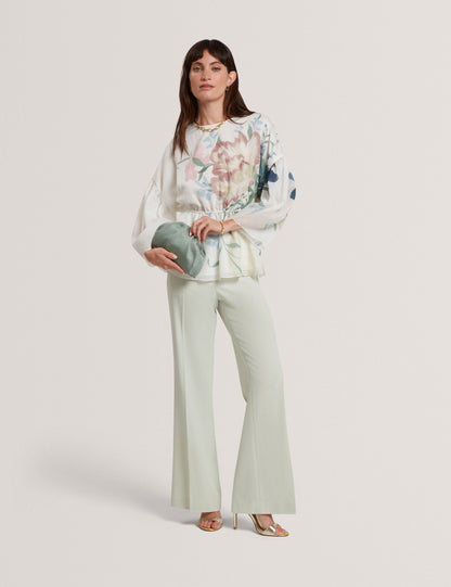 Ted Baker Ahlanza Soft Blooms Wide Sleeve Peplum Top Women's