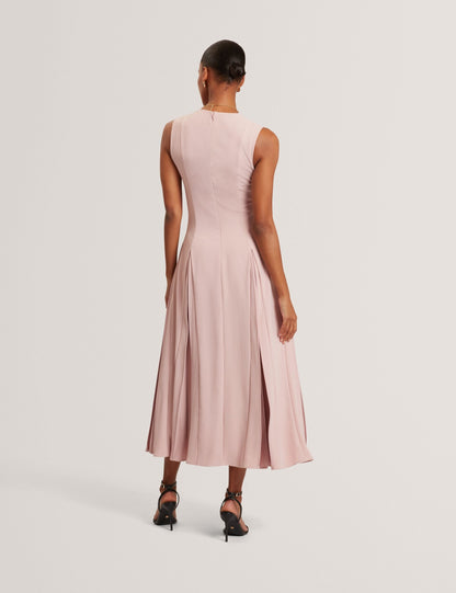 Ted Baker Carneli Sleeveless Inverted Pleat Midi Dress Women's