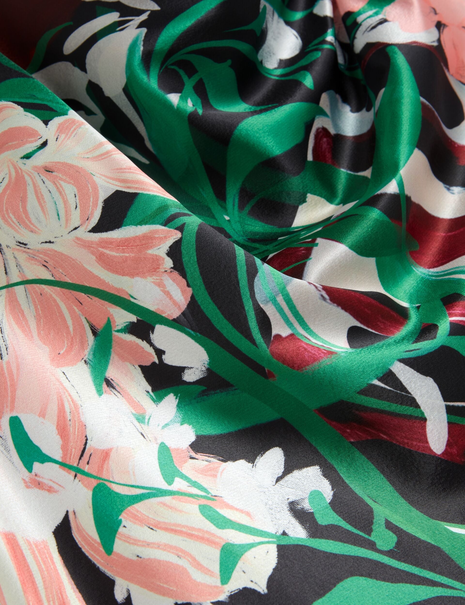 Ted Baker Ehlanor Bold Floral Satin Drape Neck Midi Dress Women's