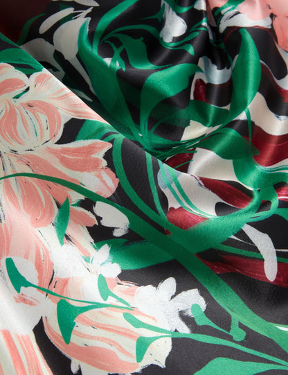 Ted Baker Ehlanor Bold Floral Satin Drape Neck Midi Dress Women's