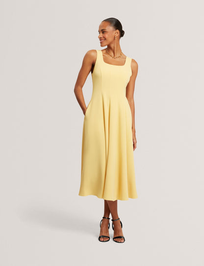 Ted Baker Arlott Panelled Scoop Neck Sleeveless Midi Dress Women's