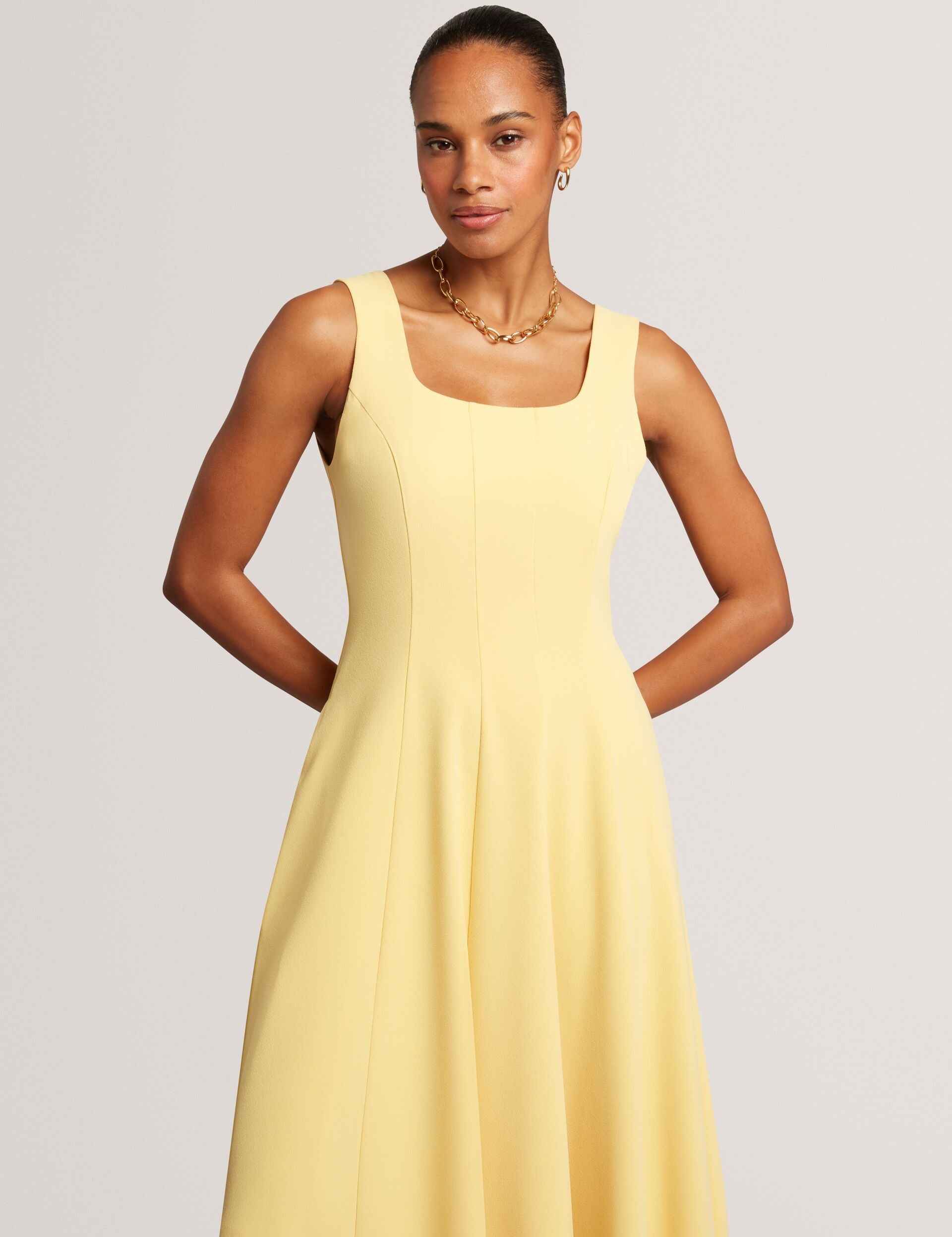 Ted Baker Arlott Panelled Scoop Neck Sleeveless Midi Dress Women's