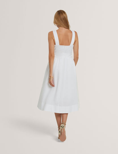 Ted Baker Gemha Printed Skirt Linen Cotton Midi Sundress Women's