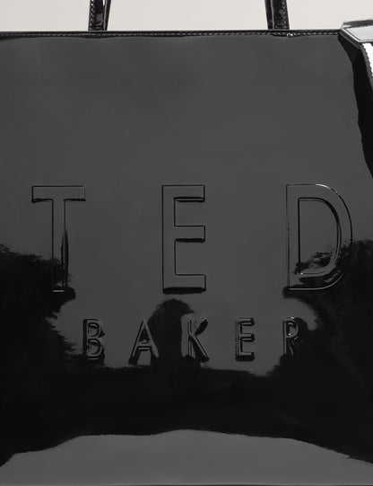 Ted Baker Iconny Patent Webbing Strap Large Icon Tote Bag Women's