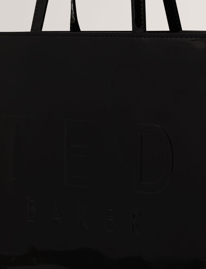 Ted Baker Iconica Patent Webbing Strap Small Icon Tote Bag Women's