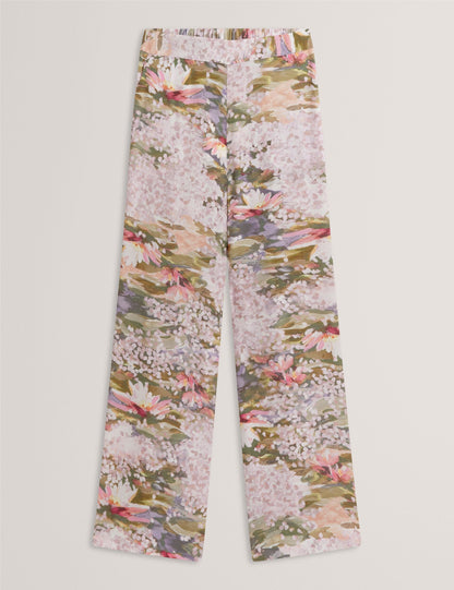 Ted Baker Spiree Lilypad Print Pullon Wide Leg Trousers Women's