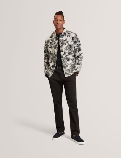 Ted Baker Mairis Shaded Floral Print Jacquard Overshirt