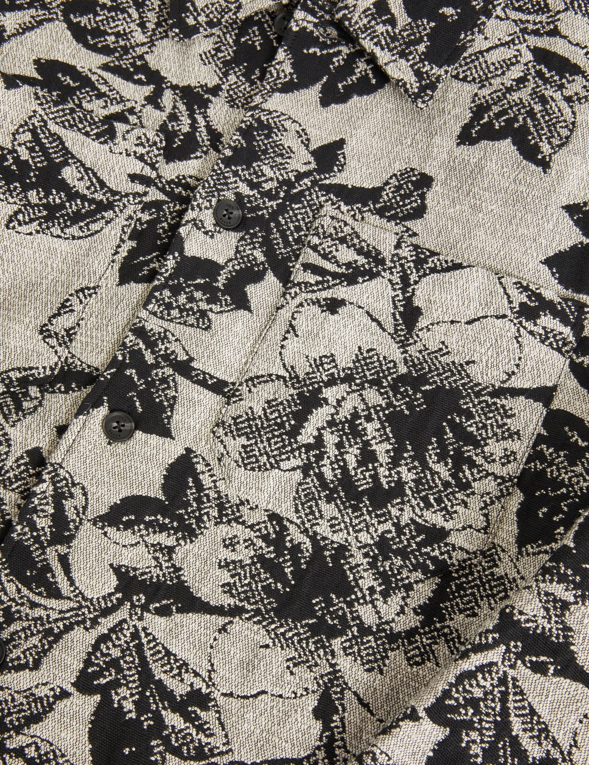 Ted Baker Mairis Shaded Floral Print Jacquard Overshirt