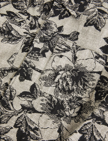 Ted Baker Mairis Shaded Floral Print Jacquard Overshirt