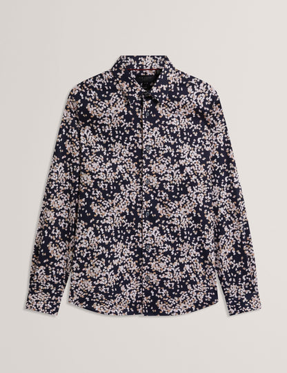 Ted Baker Jaciel Scattered Petal Slim Long Sleeve Shirt
