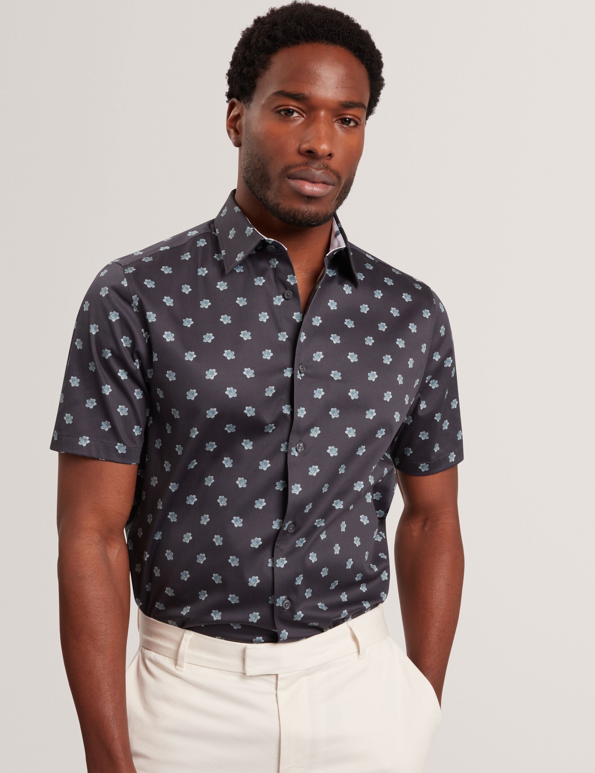 Ted Baker Chaska Mini Floral Print Short Sleeve Shirt