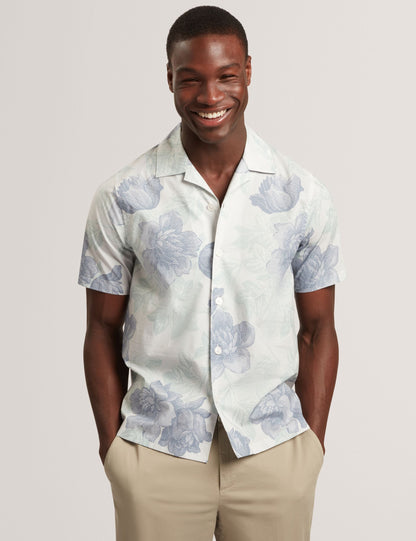 Ted Baker Cesiro Relaxed Shaded Floral Short Sleeve Shirt