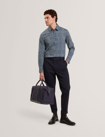 Ted Baker Huayna Blurred Check Cotton Long Sleeve Shirt