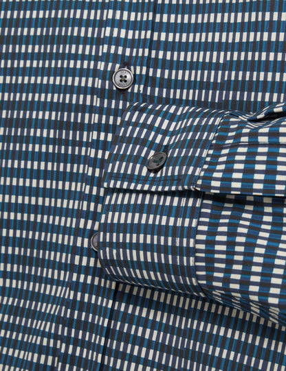 Ted Baker Huayna Blurred Check Cotton Long Sleeve Shirt