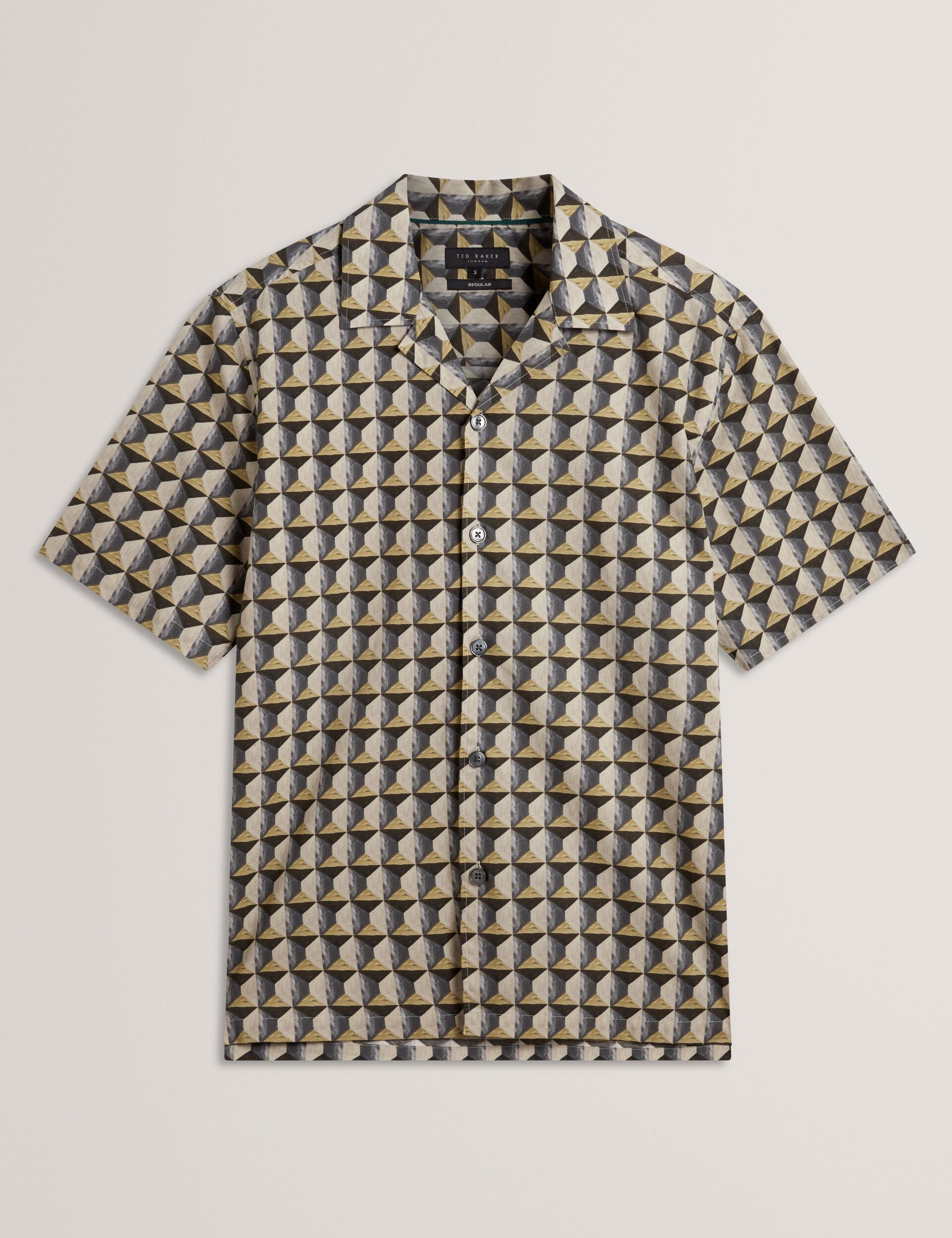 Ted Baker Nayelin Relaxed Fit Painted Geo Print Shirt