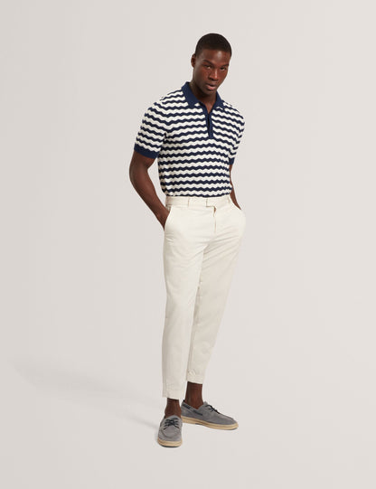 Ted Baker Froobie Wavy Stripe Merino Wool Blend Polo
