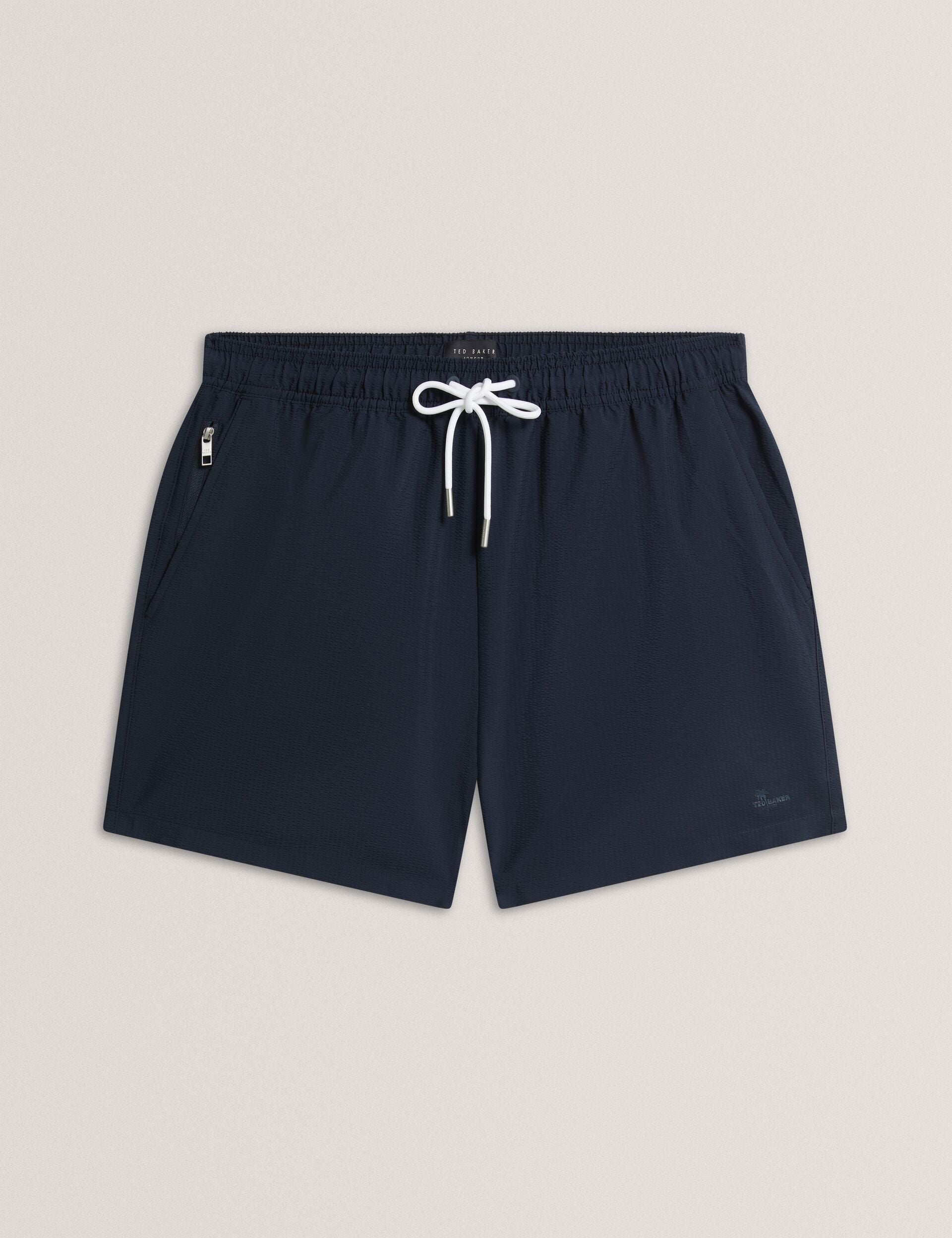 Ted Baker Heffner Seersucker Midlength Swim Shorts
