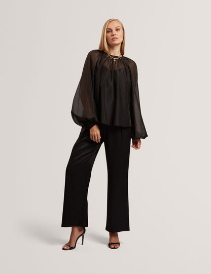 Ted Baker Eelana Organza Long Balloon Sleeve Blouse Women's