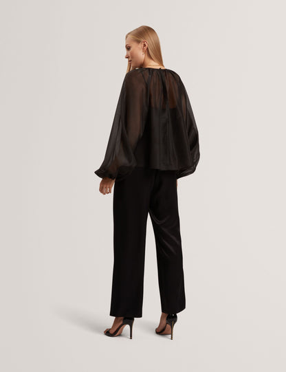 Ted Baker Eelana Organza Long Balloon Sleeve Blouse Women's