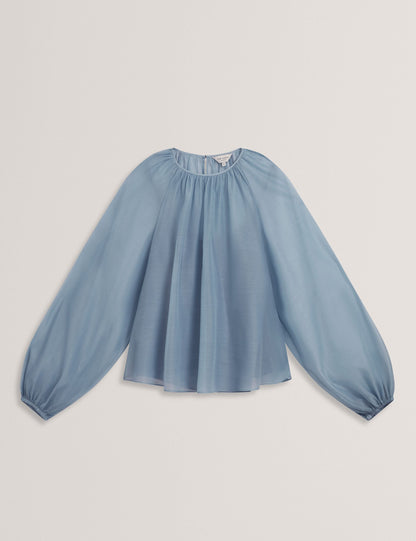 Ted Baker Eelana Organza Long Balloon Sleeve Blouse Women's