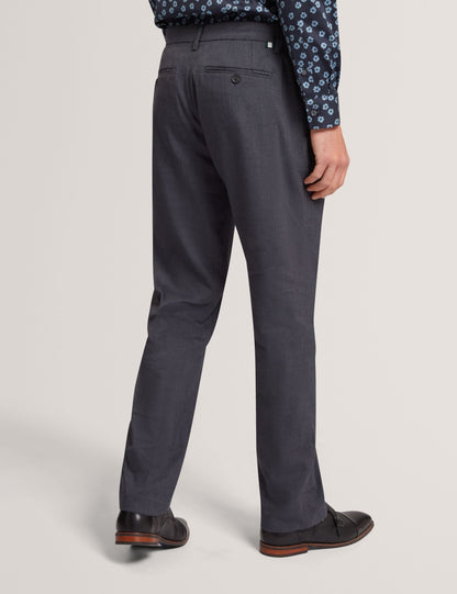Ted Baker Ignatz Checked Linen Blend Regular Fit Trousers