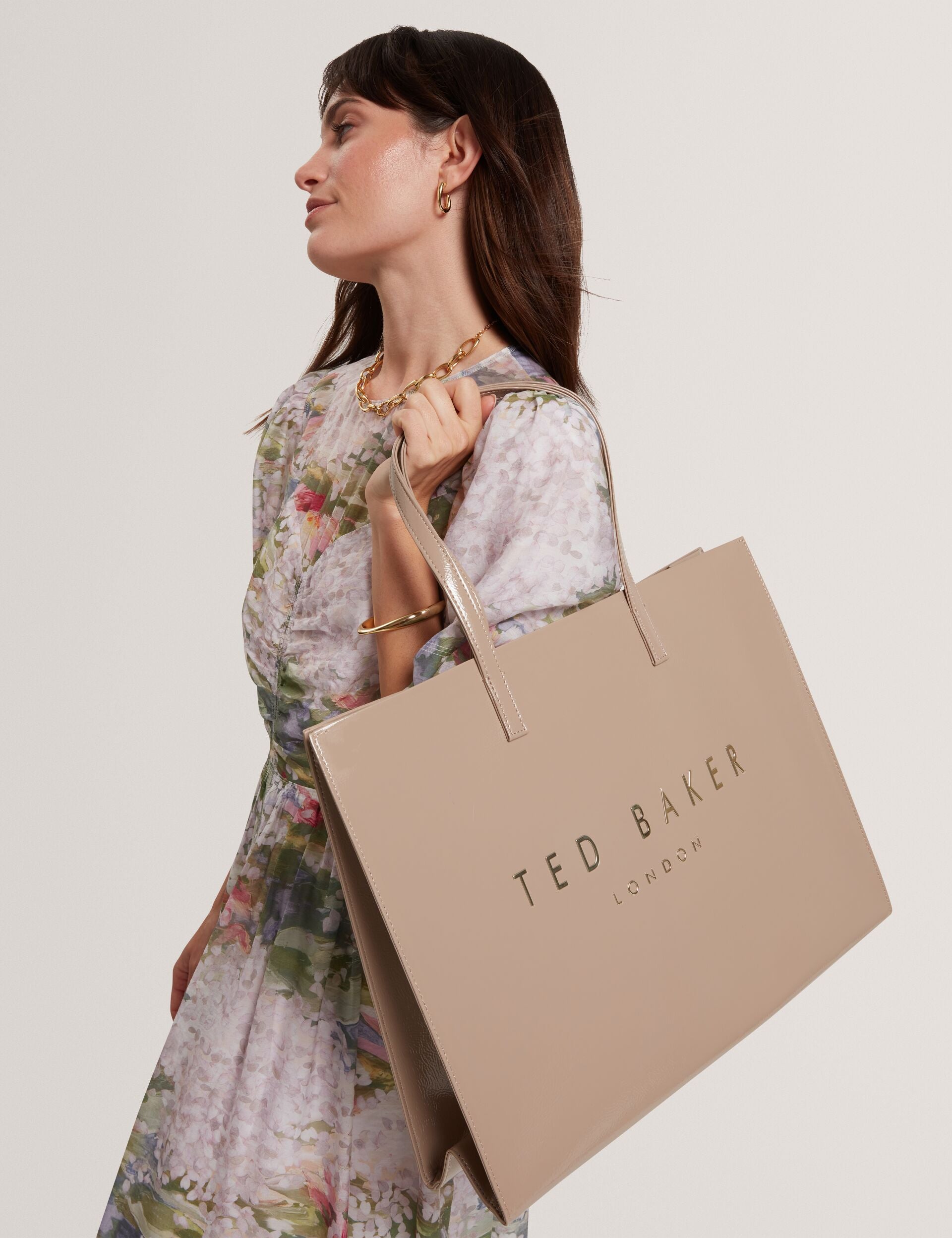 Ted Baker Crikon Crinkled Pu Oversized Icon Tote Bag Women's