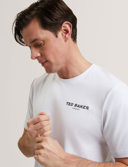Ted Baker Ramoss Flamingo Back Graphic Cotton Tshirt
