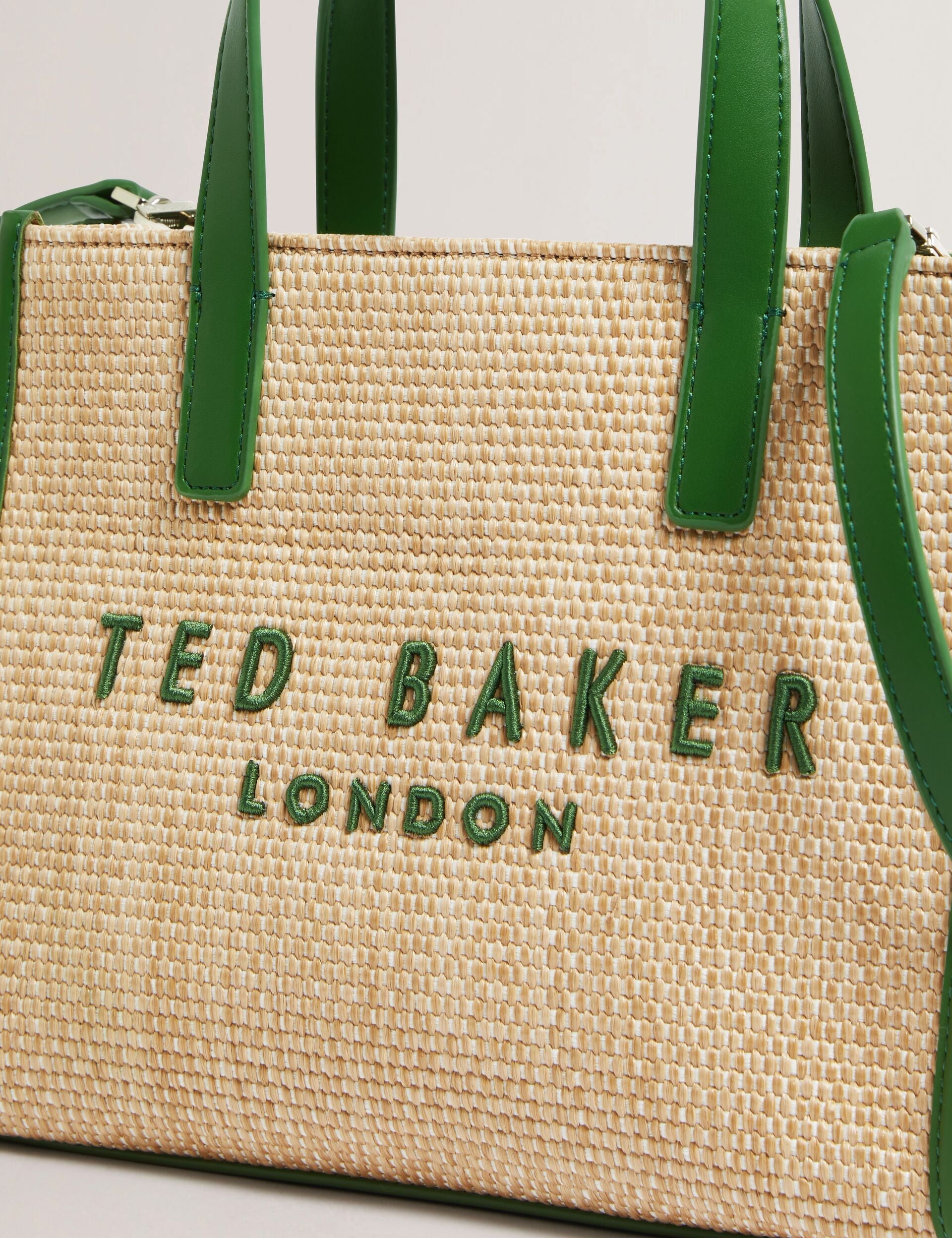 Ted Baker Paolina Raffia Pu Trim Small Icon Tote Bag Women's