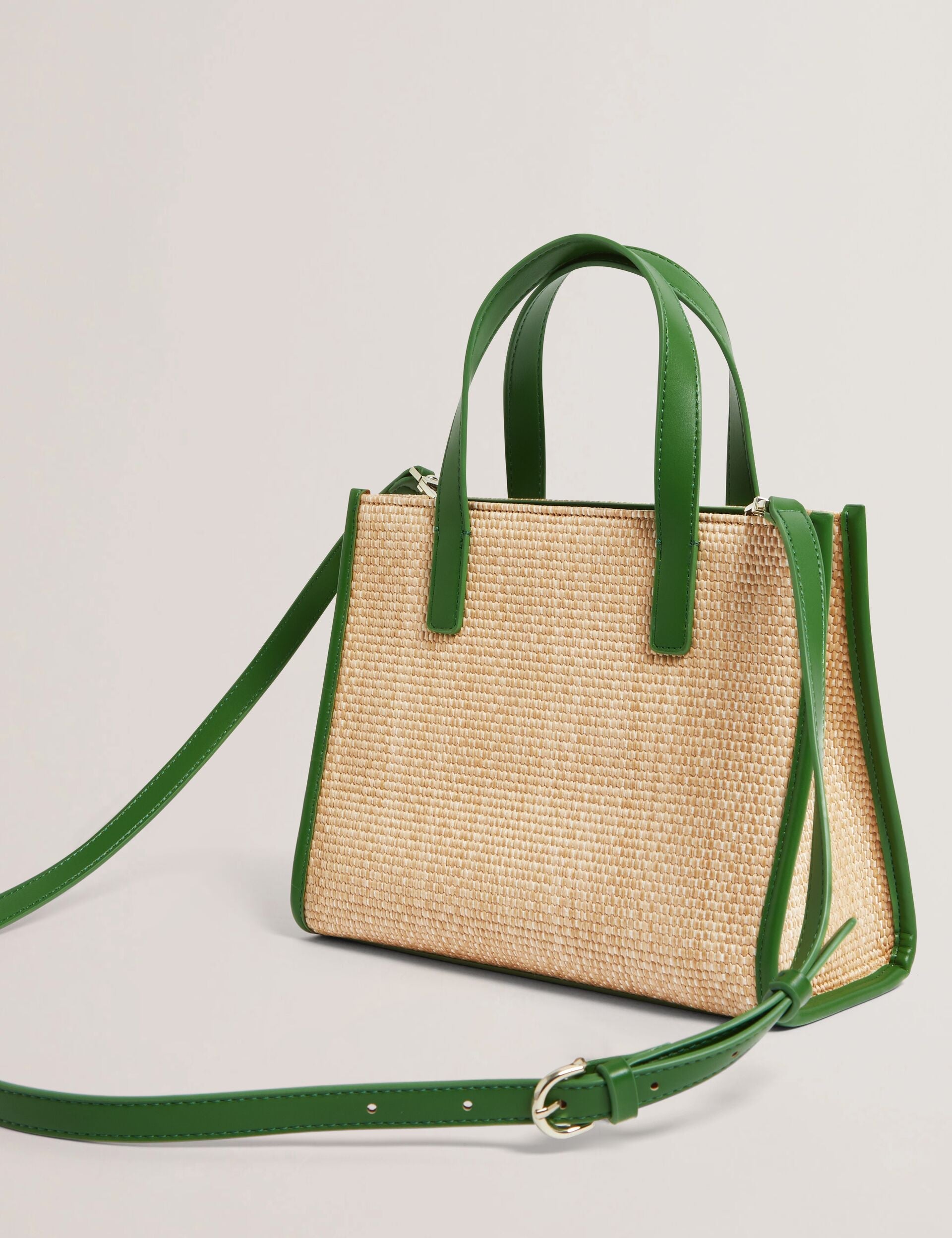 Ted Baker Paolina Raffia Pu Trim Small Icon Tote Bag Women's