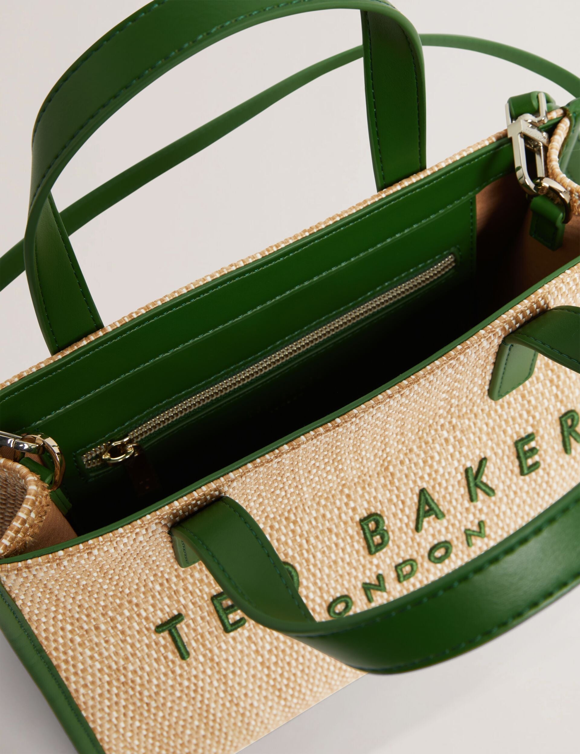 Ted Baker Paolina Raffia Pu Trim Small Icon Tote Bag Women's