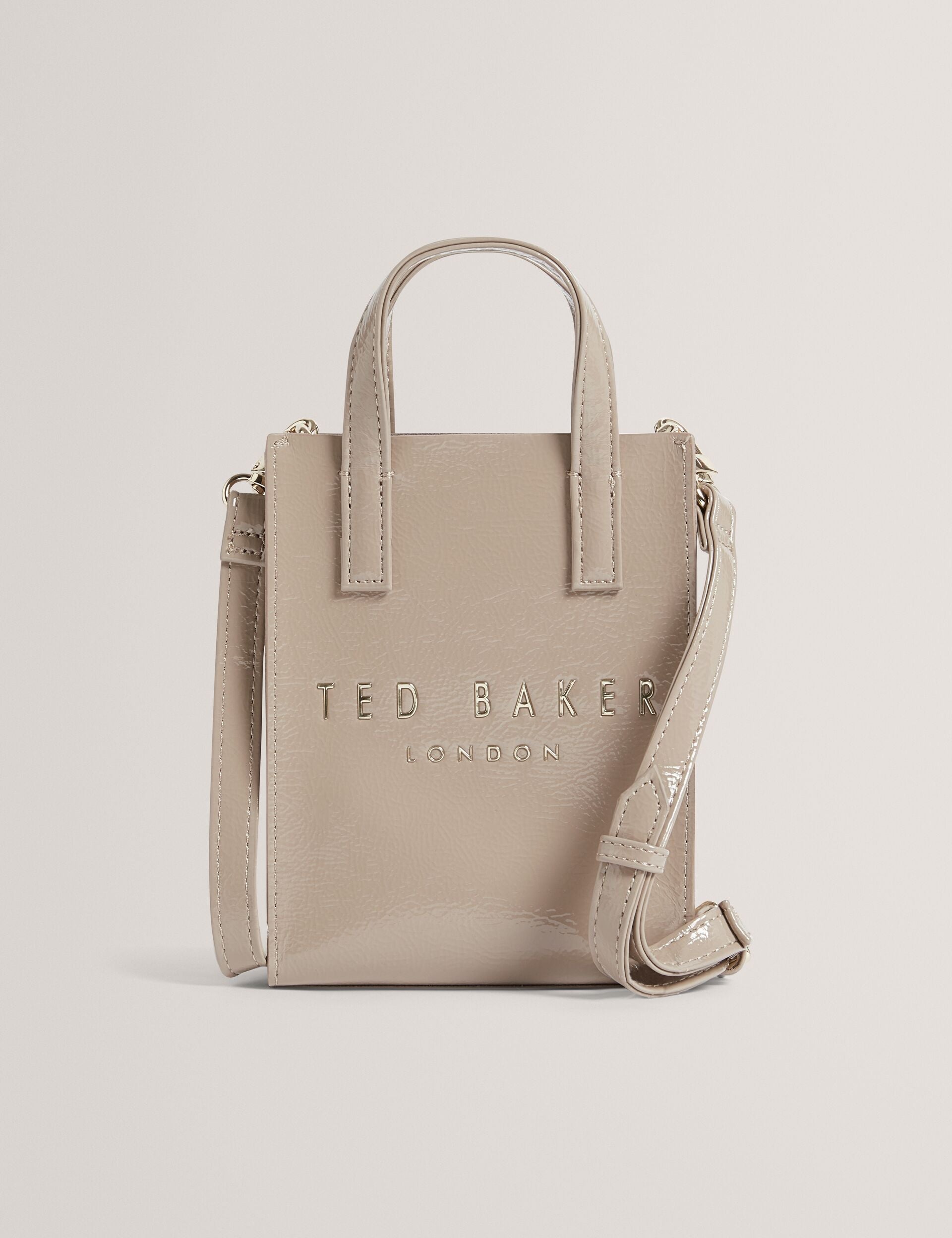 Ted Baker Crinkll Mini Crinkle Patent Pu Icon Tote Bag Women's