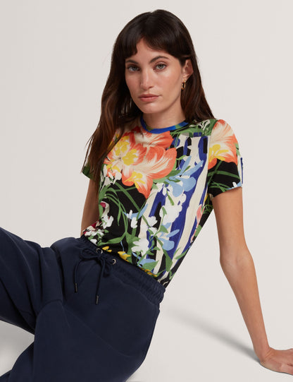 Ted Baker Calthie Floral Vase Fitted Crew Neck Tshirt Women's