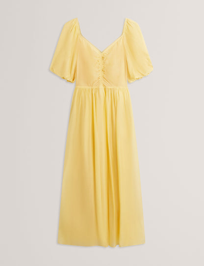 Ted Baker Orlaah Puff Sleeve Vneck Woven Midi Dress Women's