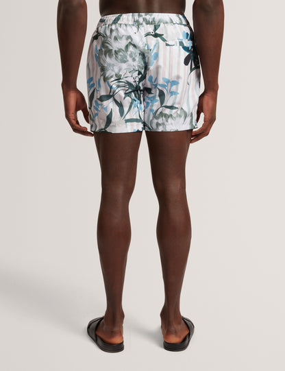 Ted Baker Palmdle Floral Stripe Elasticated Swim Shorts