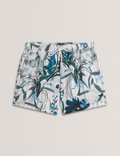 Ted Baker Palmdle Floral Stripe Elasticated Swim Shorts