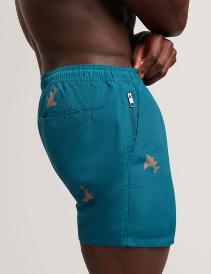 Ted Baker Brentwd Goldfish Print Drawstring Swim Shorts